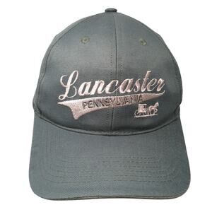 Lancaster Pennsylvania Strapback Baseball Cap Green One Size Embroidered Jhats